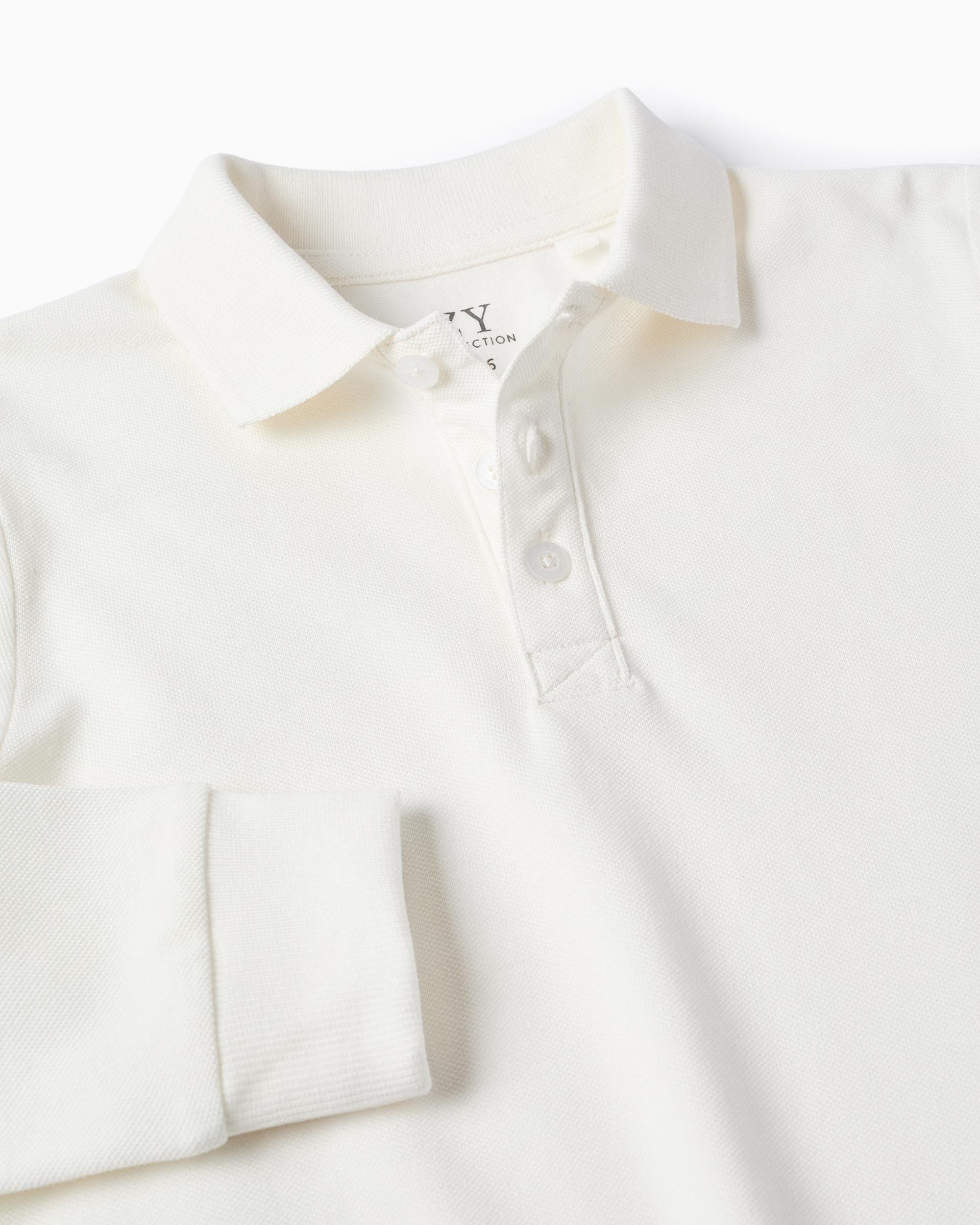 Polo de niño de piqué 100% algodón - Zippy - Blanco Blanco-2