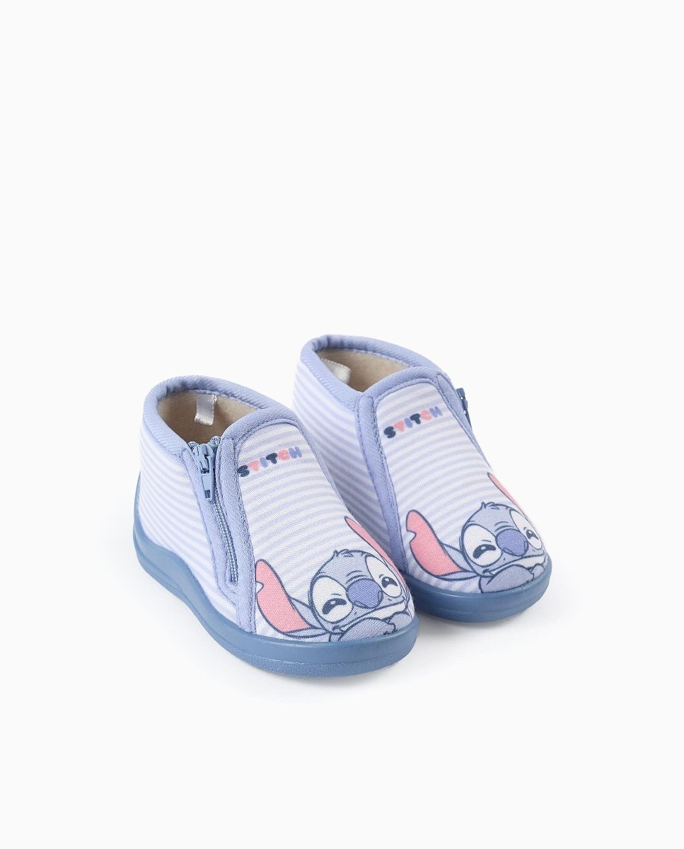 Zapatillas de casa cerradas de bebé niña con estampado Stitch y suela antideslizante - Zippy - Azul claro Azul claro-2