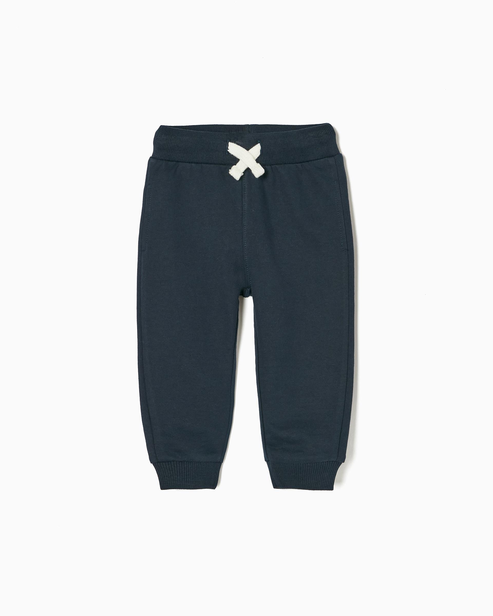 Pantalón deportivo de bebé con cintura ajustable y cordón - Zippy - Azul marino Azul marino-1