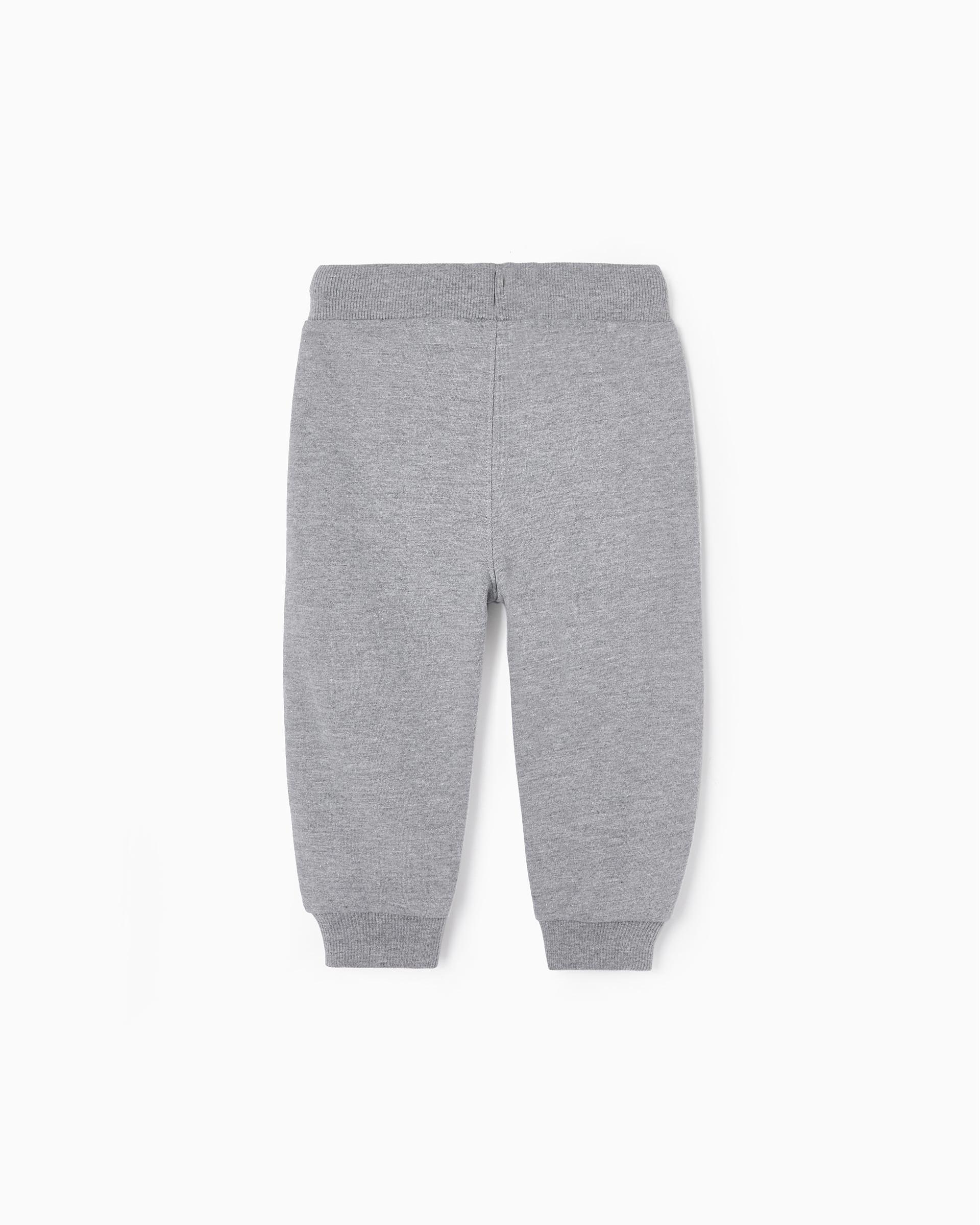 Pantalón deportivo de bebé con cintura ajustable y cordón - Zippy - Gris Gris-2