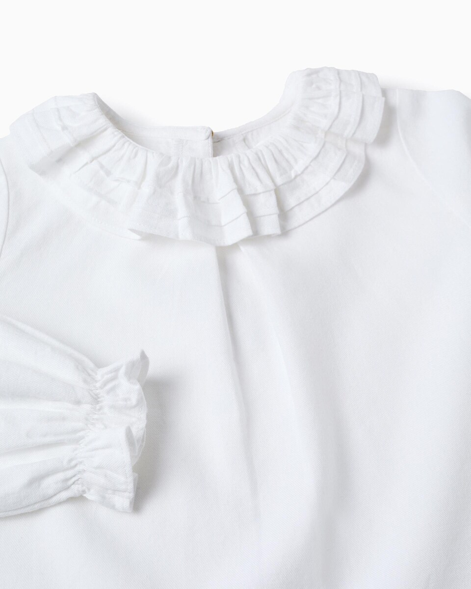 Blusa de niña en sarga con volantes · Zippy · El Corte Inglés
