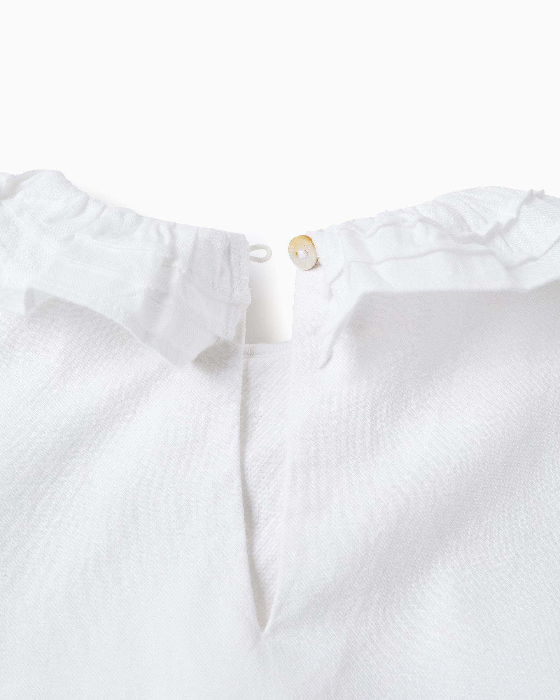 Blusa de niña 100% algodón con volantes - Zippy - Blanco Blanco-3