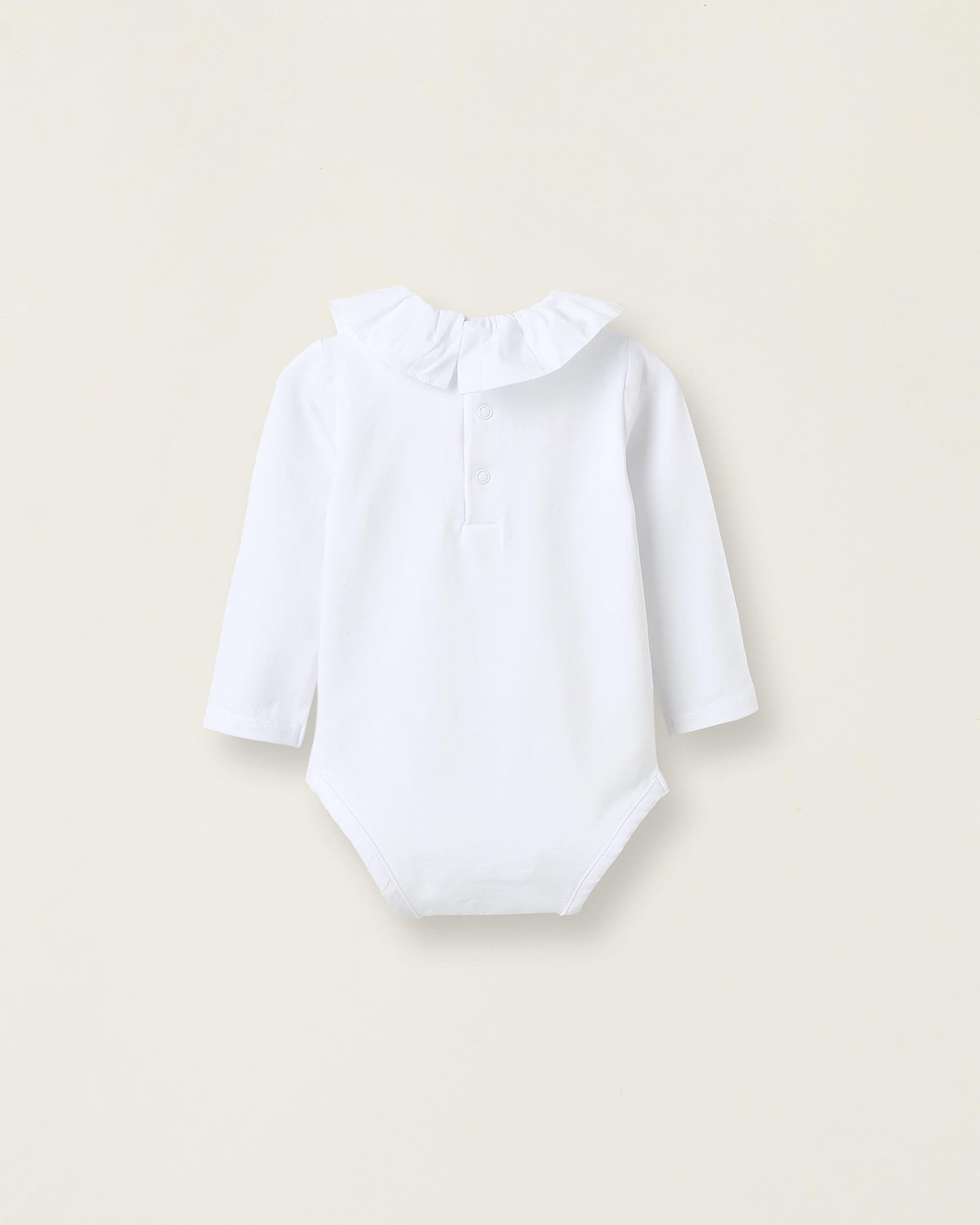 Body de vestir con cuello de volantes - Zippy - Blanco Blanco-4