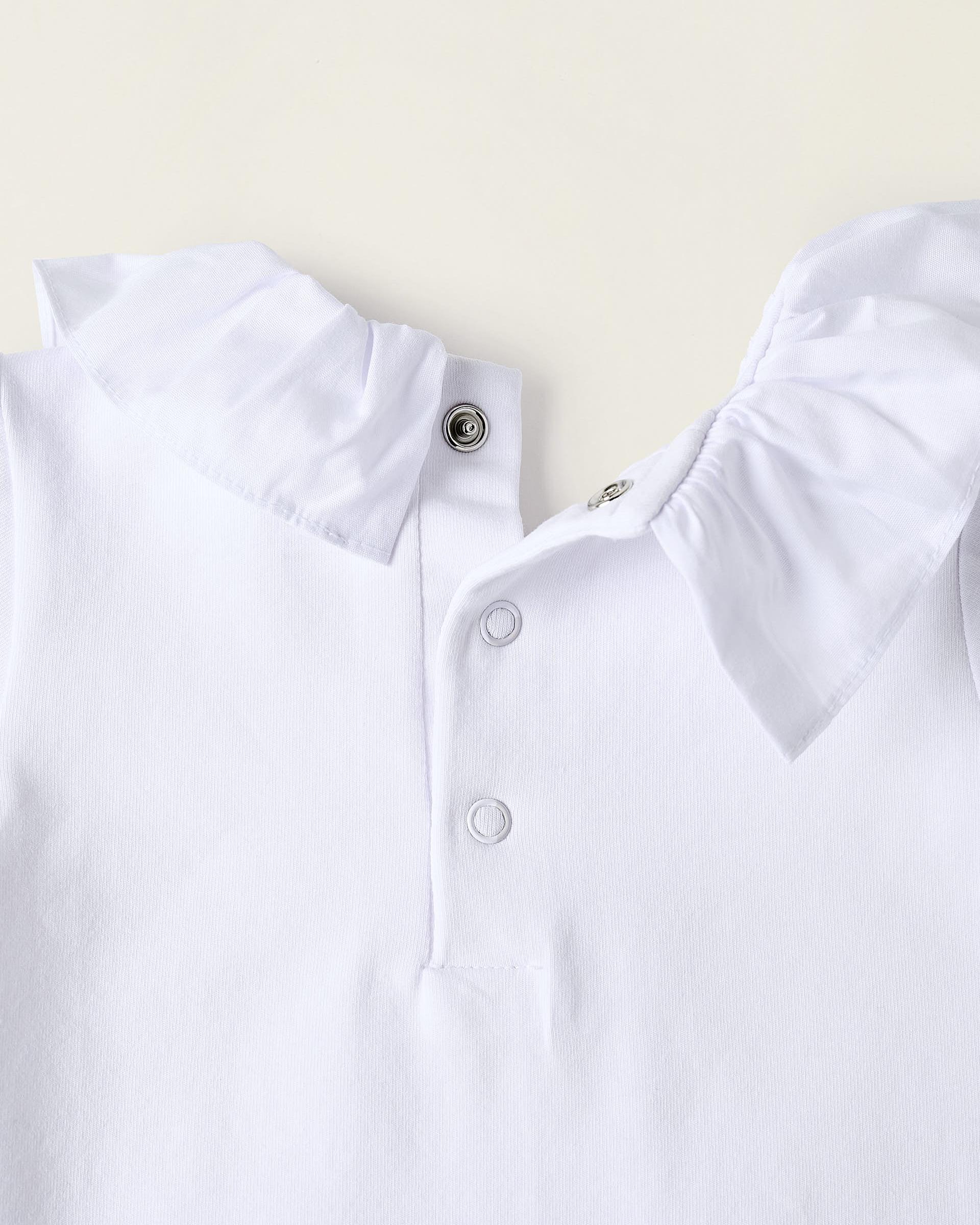 Body de vestir con cuello de volantes - Zippy - Blanco Blanco-2