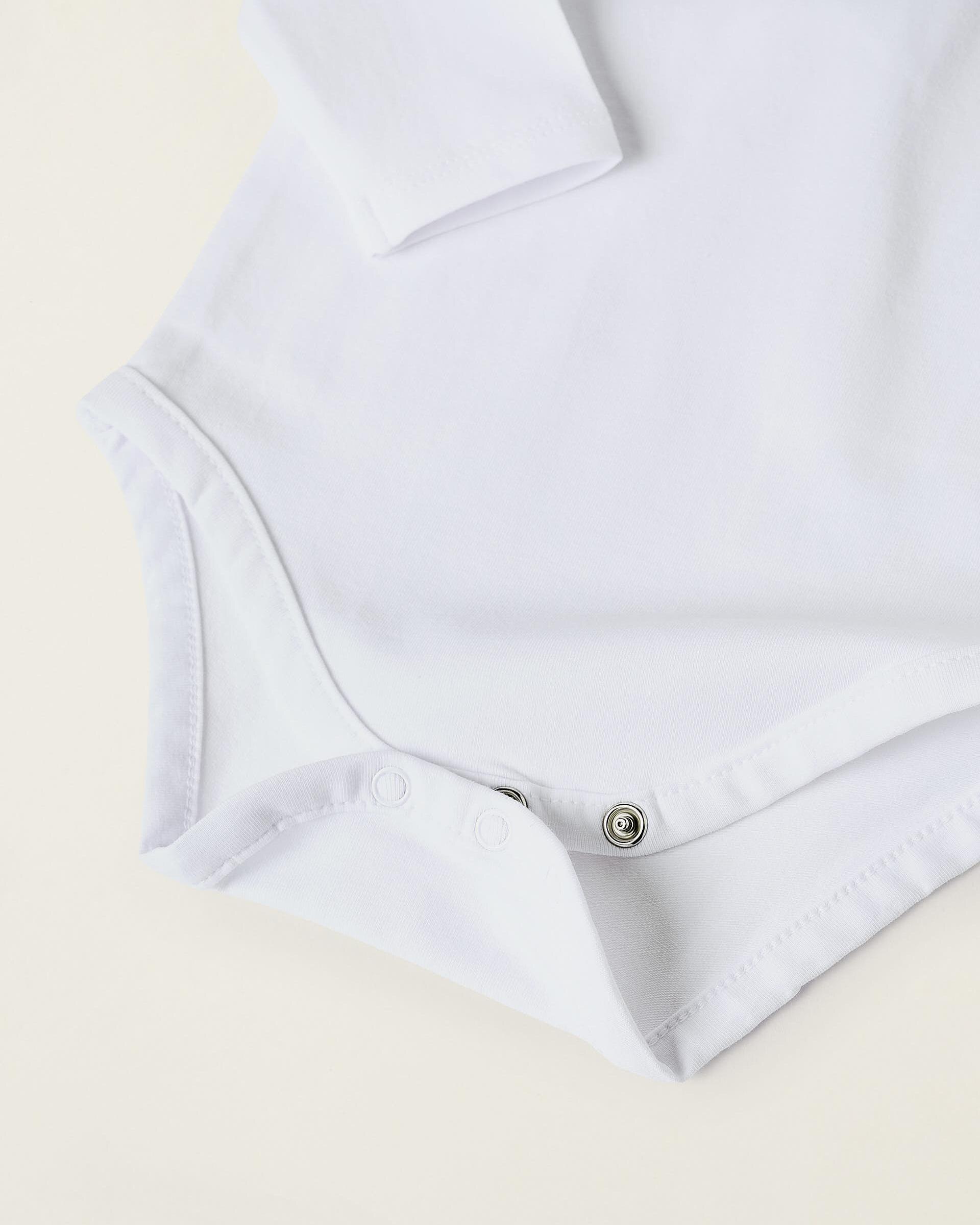 Body de vestir con cuello de volantes - Zippy - Blanco Blanco-3