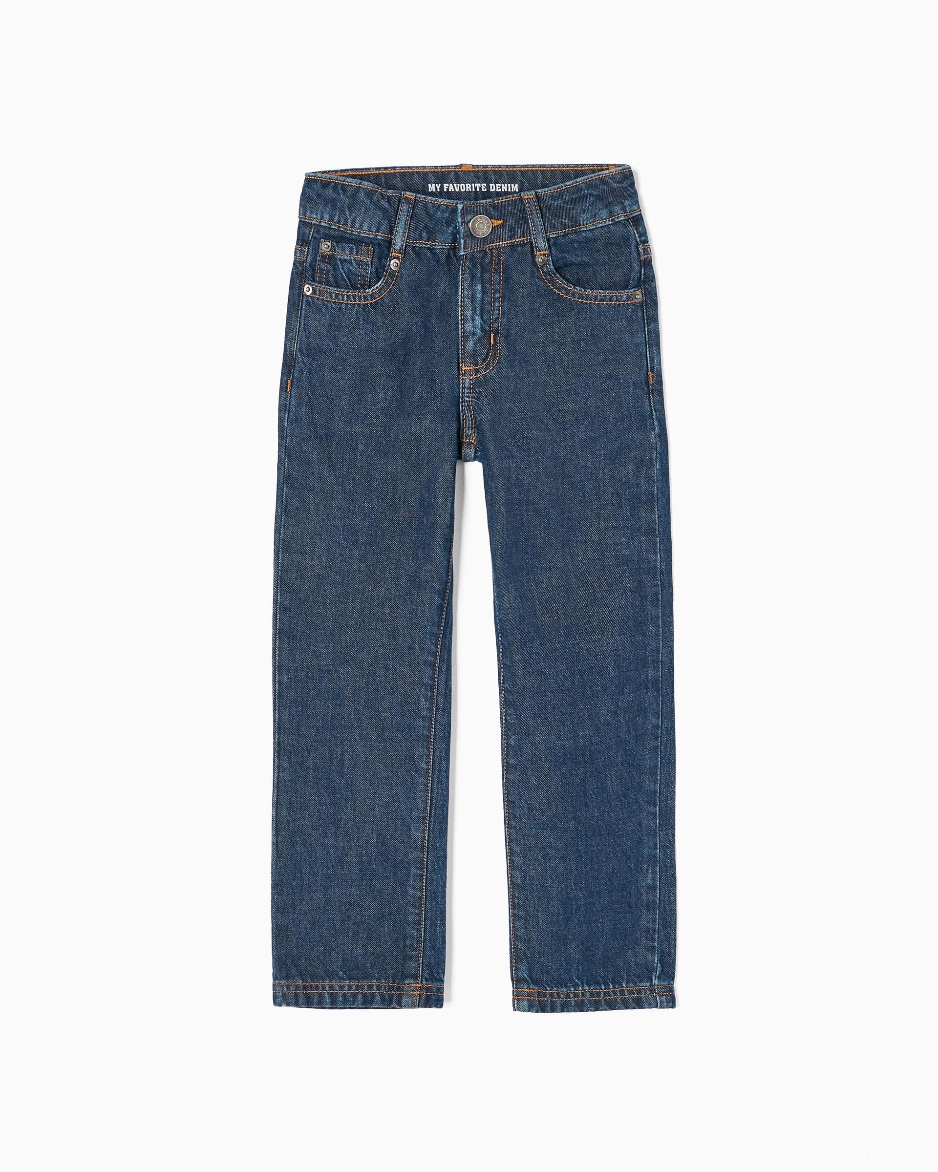 Imagen 0 de Vaquero de niño 100 % algodón straight fit Azul