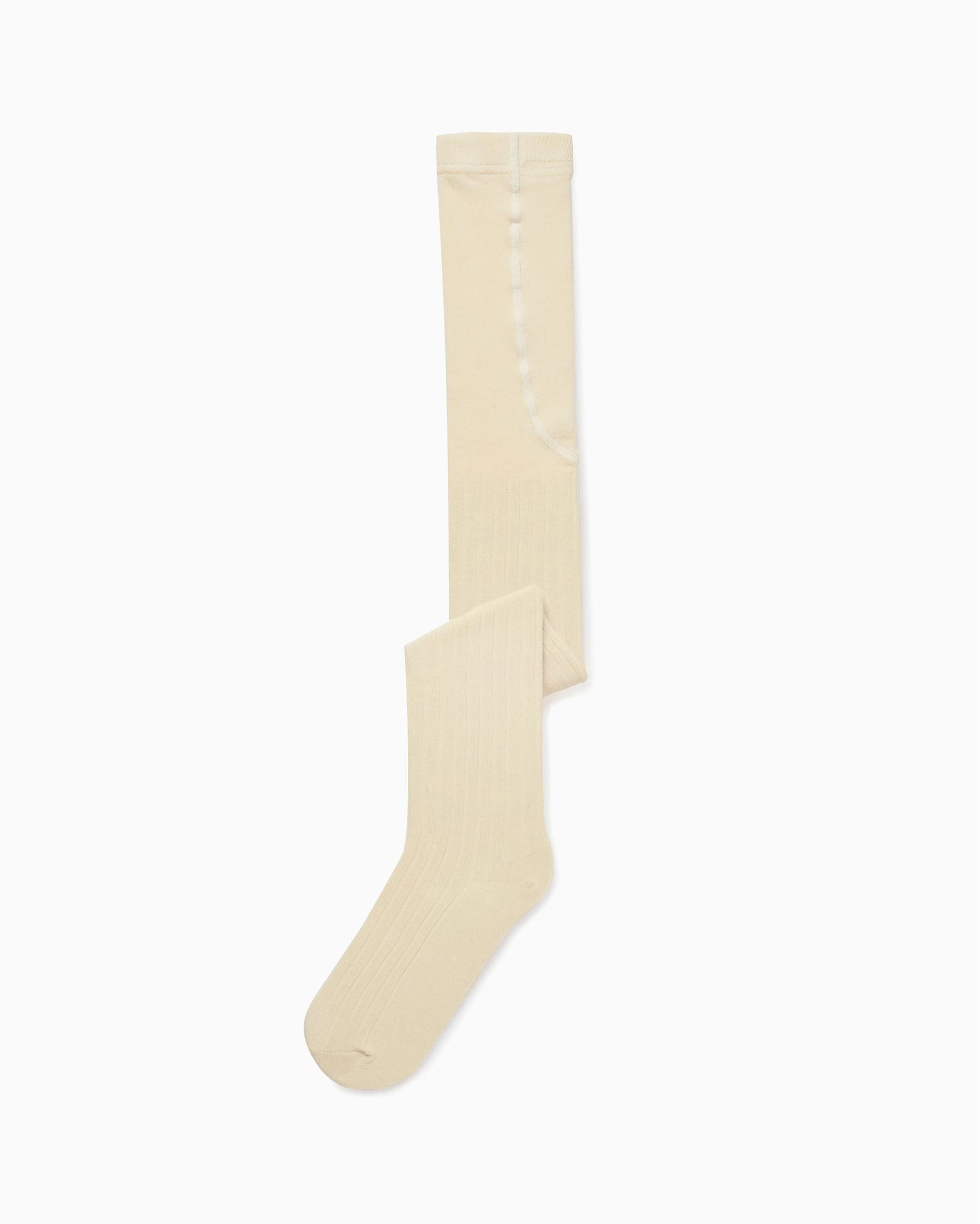 Leotardos de niña de punto antipilling - Zippy - Beige Beige-1