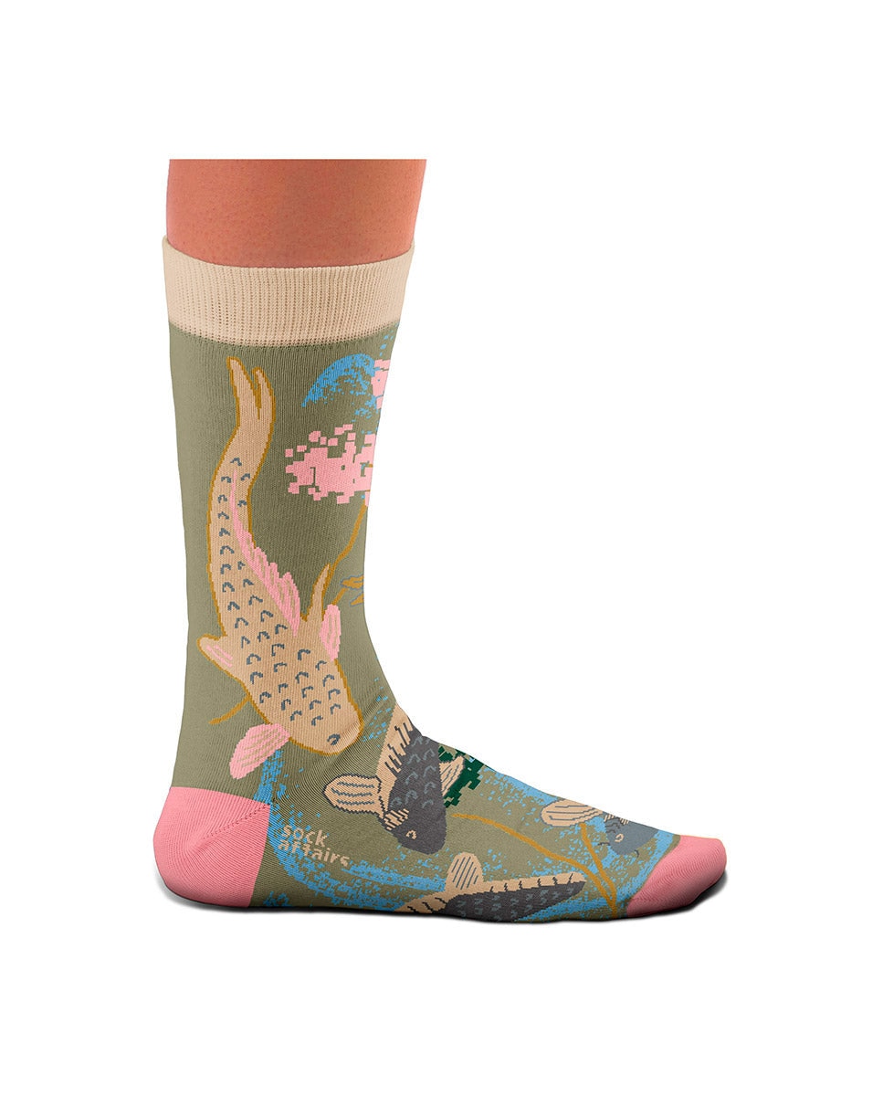Calcetines de mujer Sock affairs Art carps swimming de algodón - Multicolor Multicolor-3