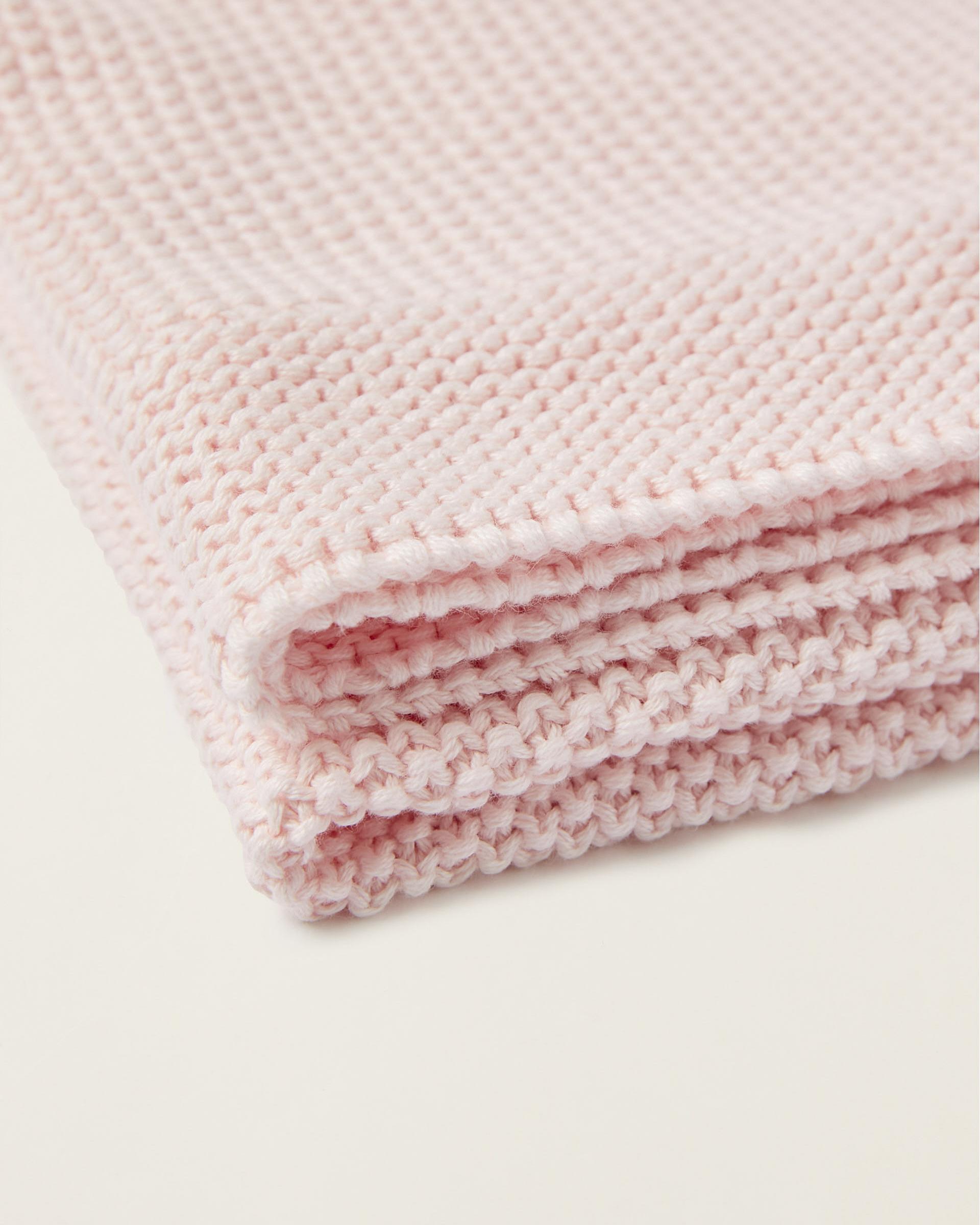 Manta de punto 75 x 90 Zippy - Gris Rosa-4