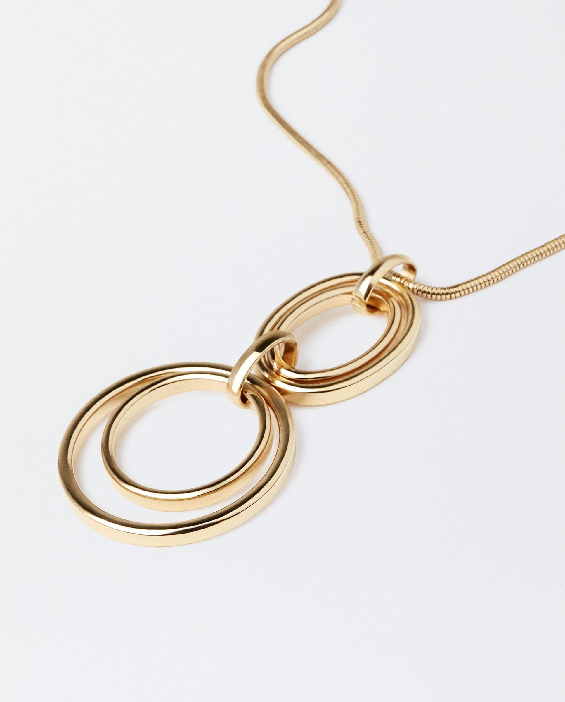 Imagen 2 de Collar con abalorio en - Parfois - Dorado Dorado