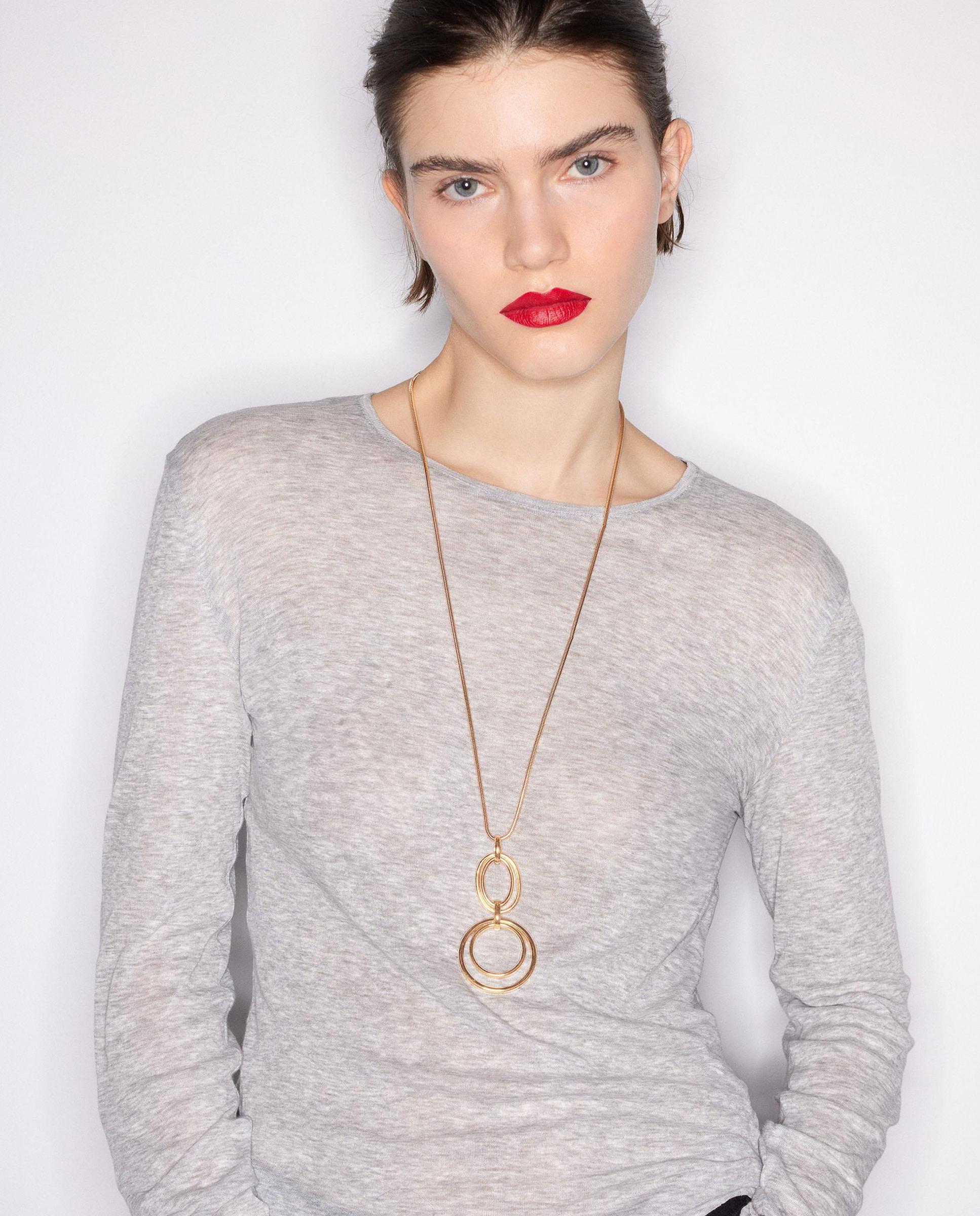 Imagen 3 de Collar con abalorio en - Parfois - Dorado Dorado