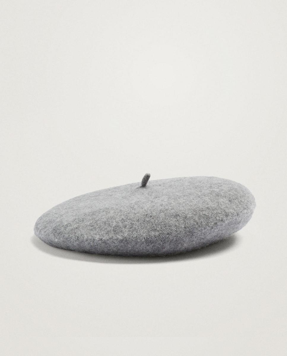 Boina de mujer de lana en liso - Parfois - Gris Gris-1