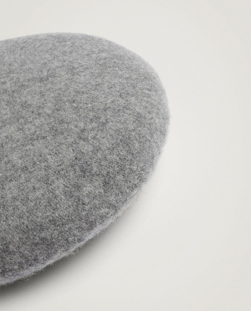 Boina de mujer de lana en liso - Parfois - Gris Gris-2