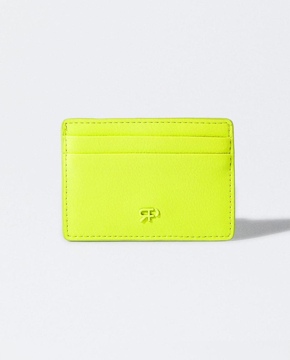 Tarjetero de mujer pequeño liso en amarillo · Parfois