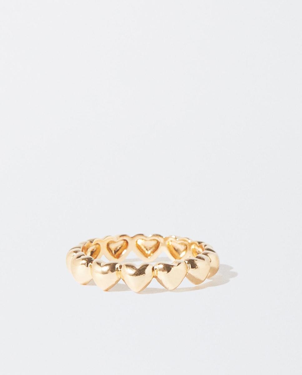 Anillo dorado con corazones · Parfois