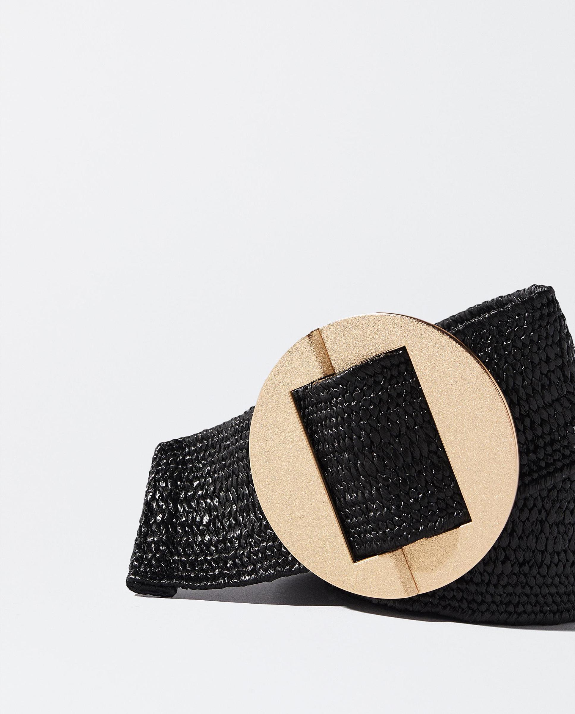 Cinturón con hebilla de mujer grueso en liso - Parfois - Negro Negro-2