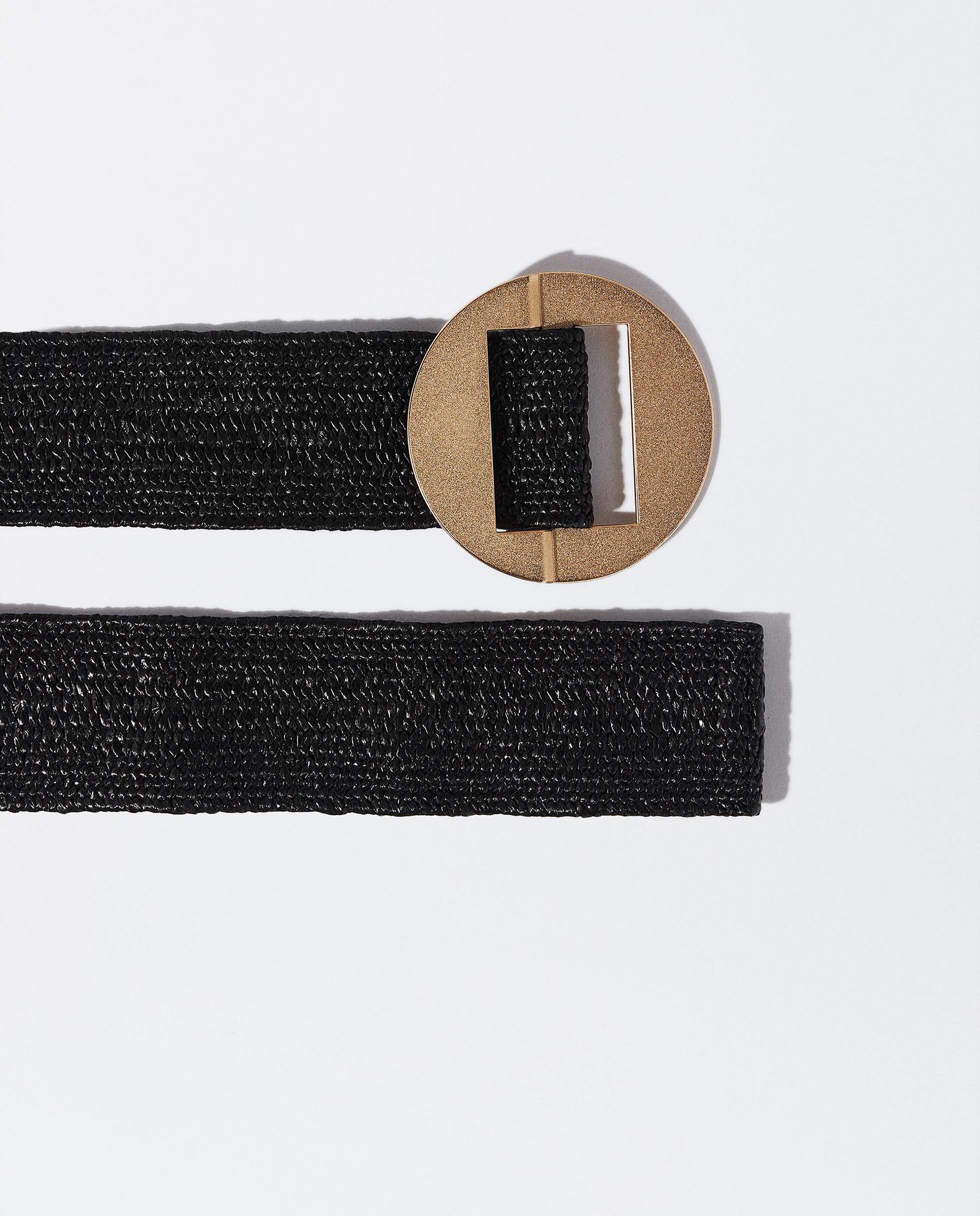 Cinturón con hebilla de mujer grueso en liso - Parfois - Negro Negro-3