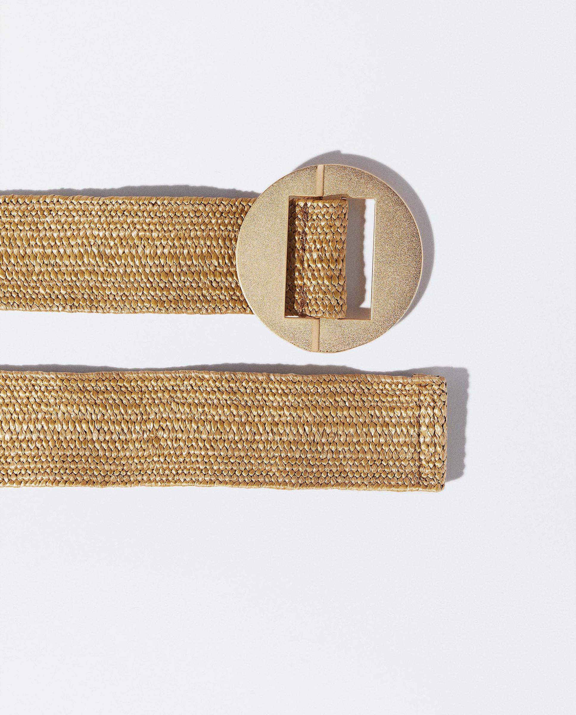 Cinturón con hebilla de mujer grueso en liso - Parfois - Beige Beige-3