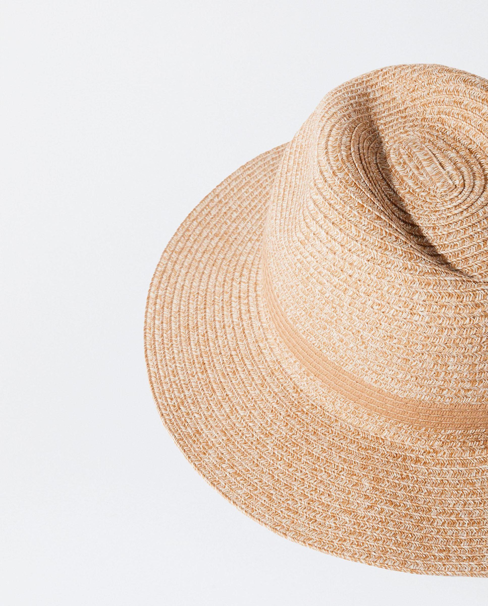 Sombrero de mujer efecto rafia en liso - Parfois - Marrón claro Marrón claro-2