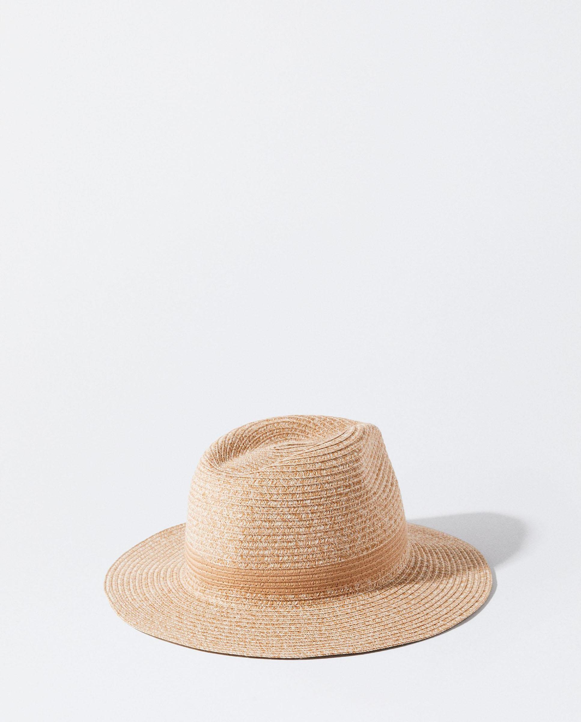 Sombrero de mujer efecto rafia en liso - Parfois - Marrón claro Marrón claro-3
