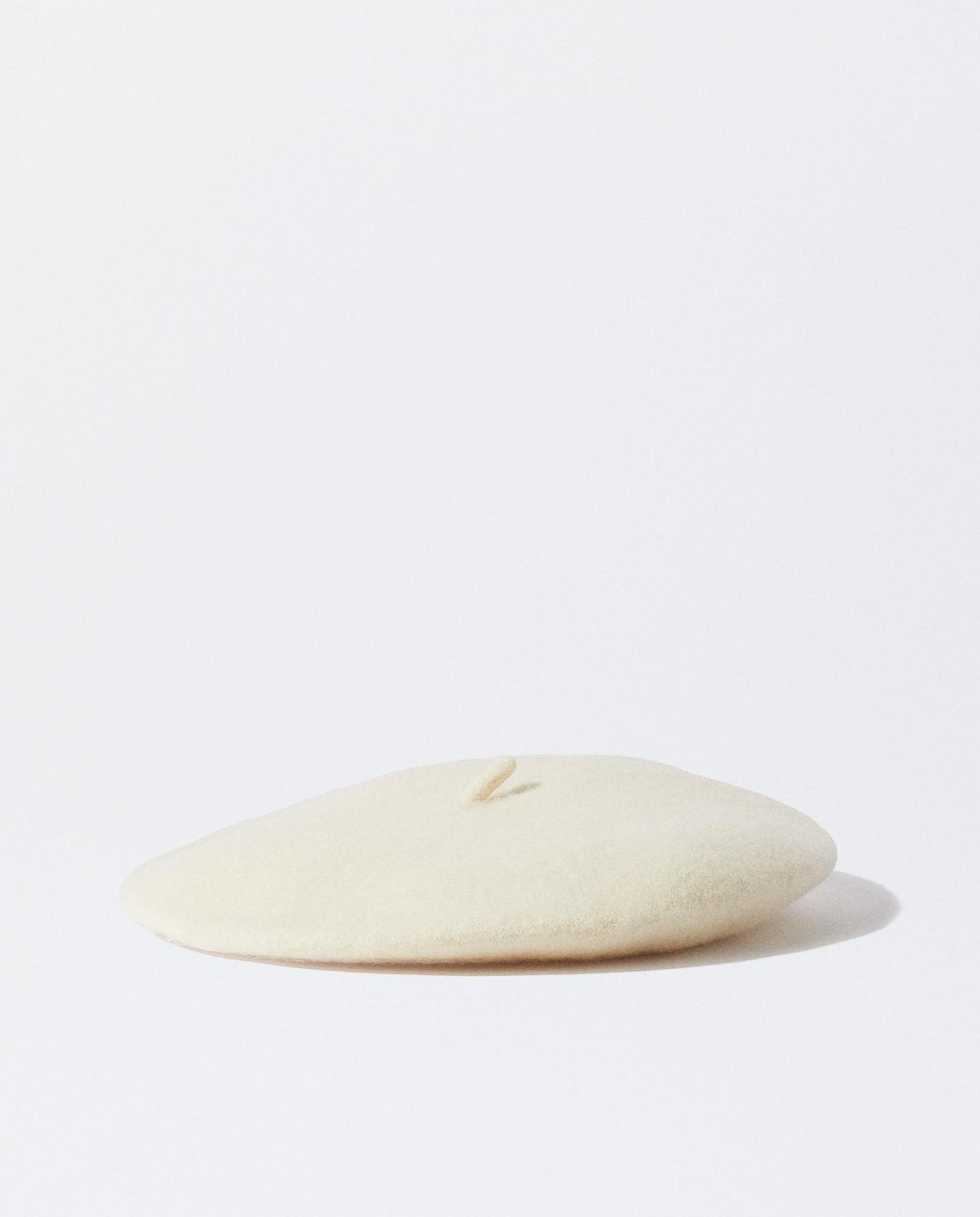 Boina de mujer de lana con pespuntes en liso - Parfois - Crema Crema-1