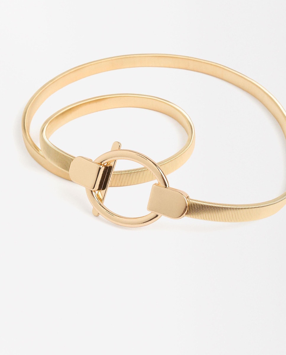Cinturón de mujer metálico en liso · Parfois · El Corte Inglés
