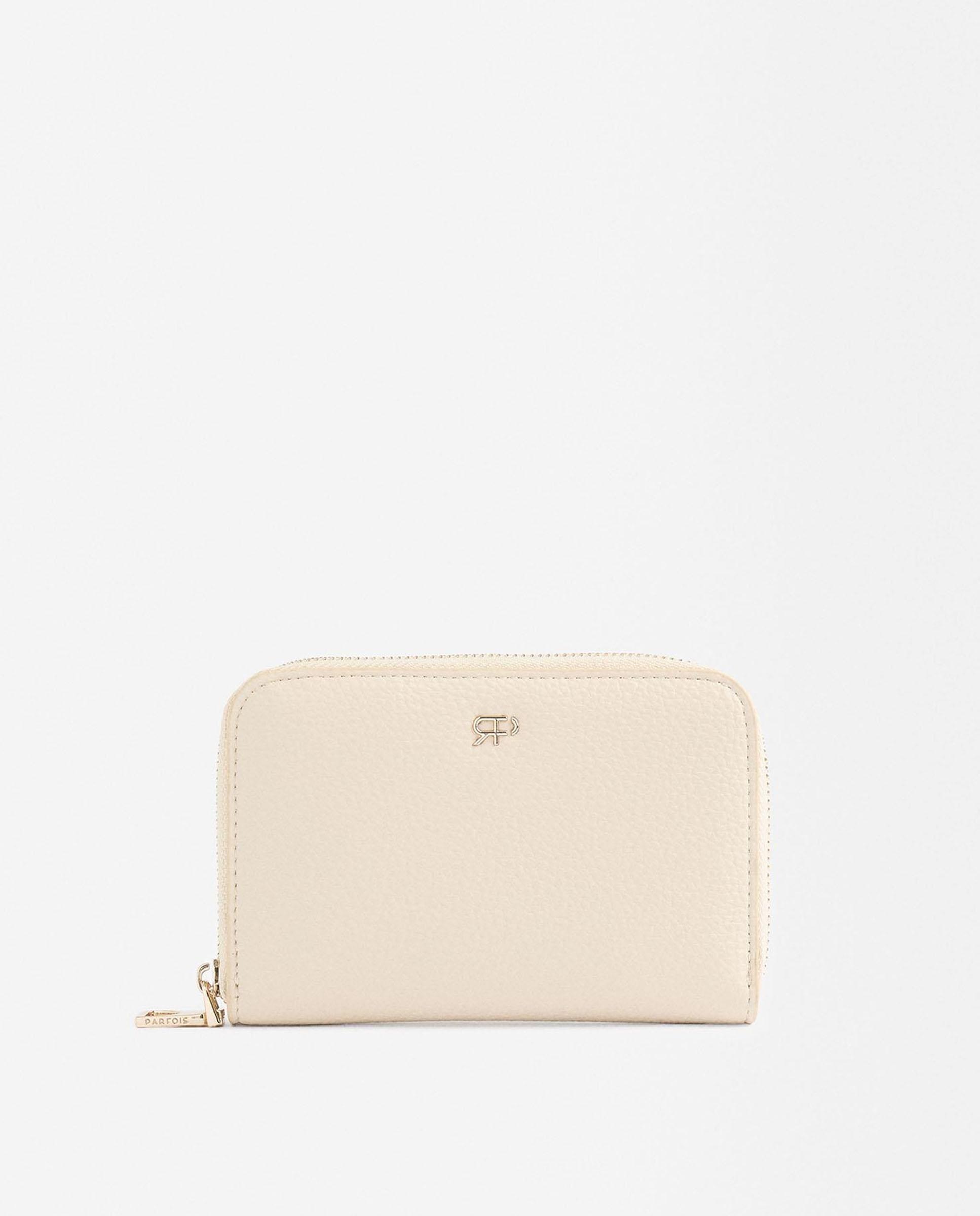 Cartera de mujer mediana con cierre de cremallera en liso - Parfois - Crudo Crudo-1