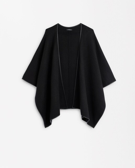 Imagen 0 de Poncho de mujer de punto con detalle de costura