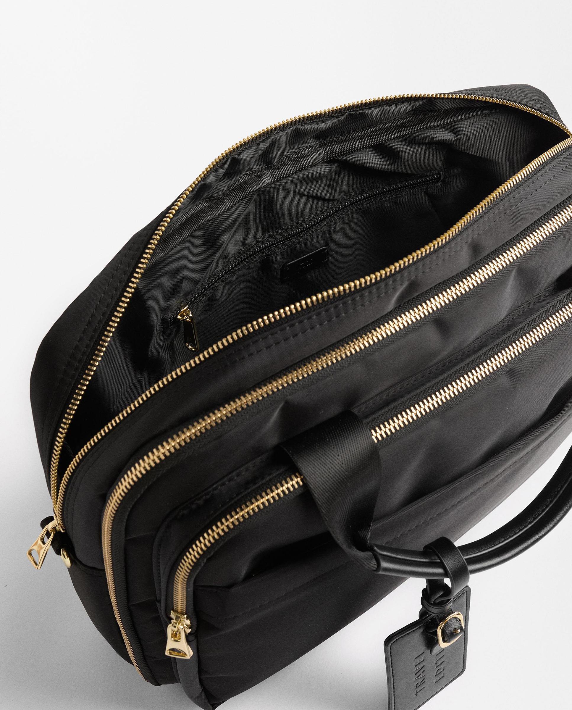 Portadocumentos de mujer convertible a bandolera con cierre de cremallera en liso - Parfois - Negro Negro-5