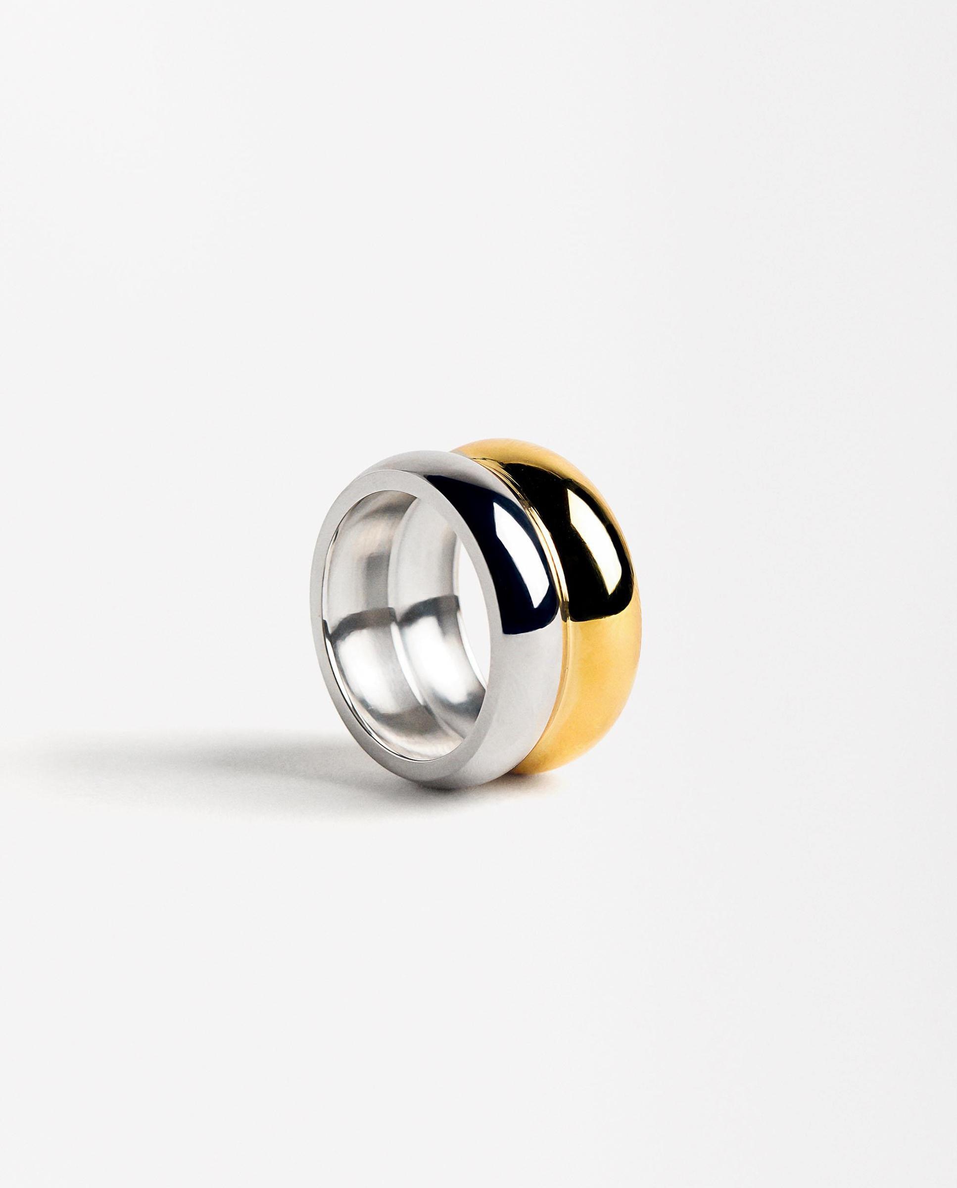 Anillo de acero inoxidable doble en varios colores