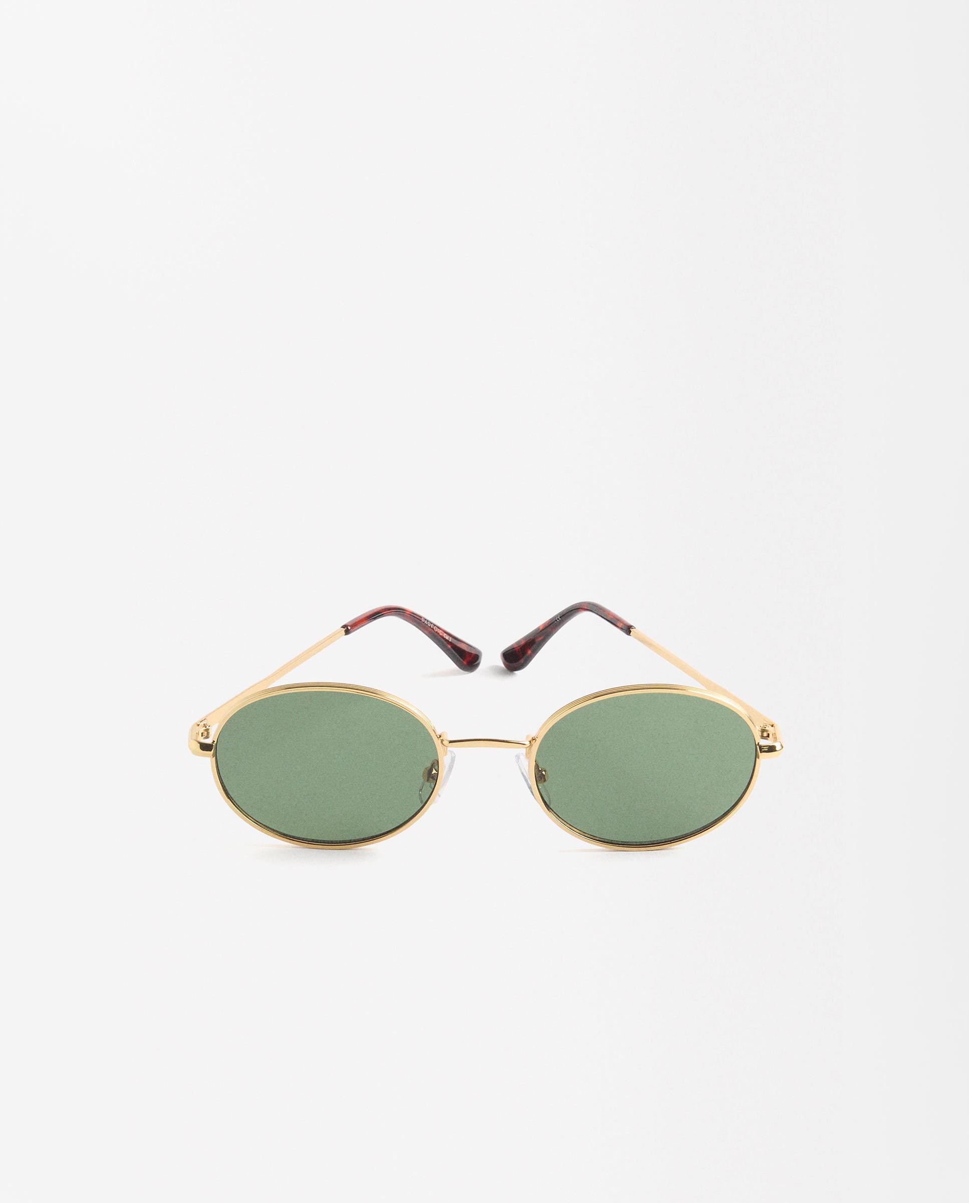 Gafas de sol de mujer con protección uv y forma redonda en dorado - Parfois - Oro Oro-1