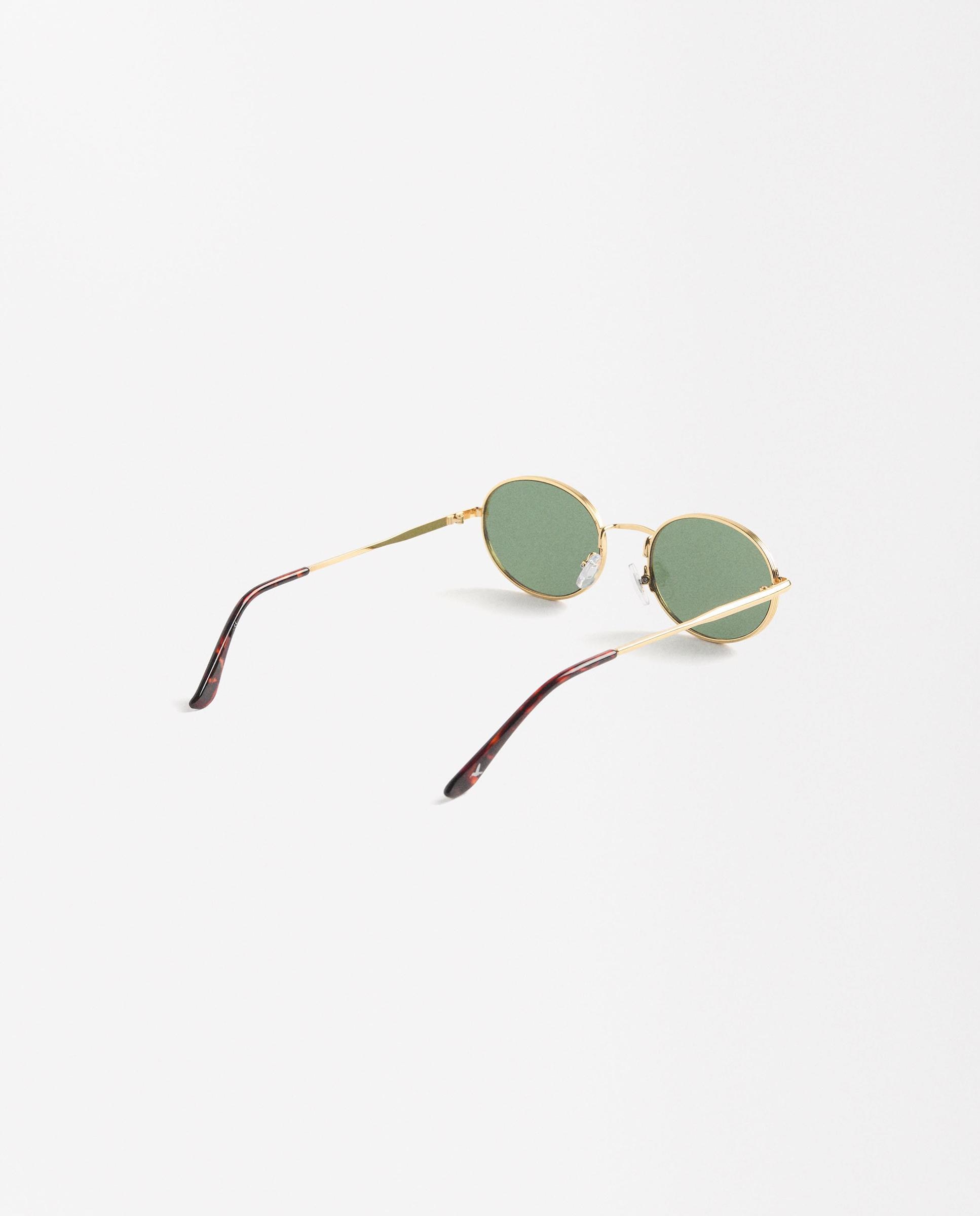 Gafas de sol de mujer con protección uv y forma redonda en dorado - Parfois - Oro Oro-3