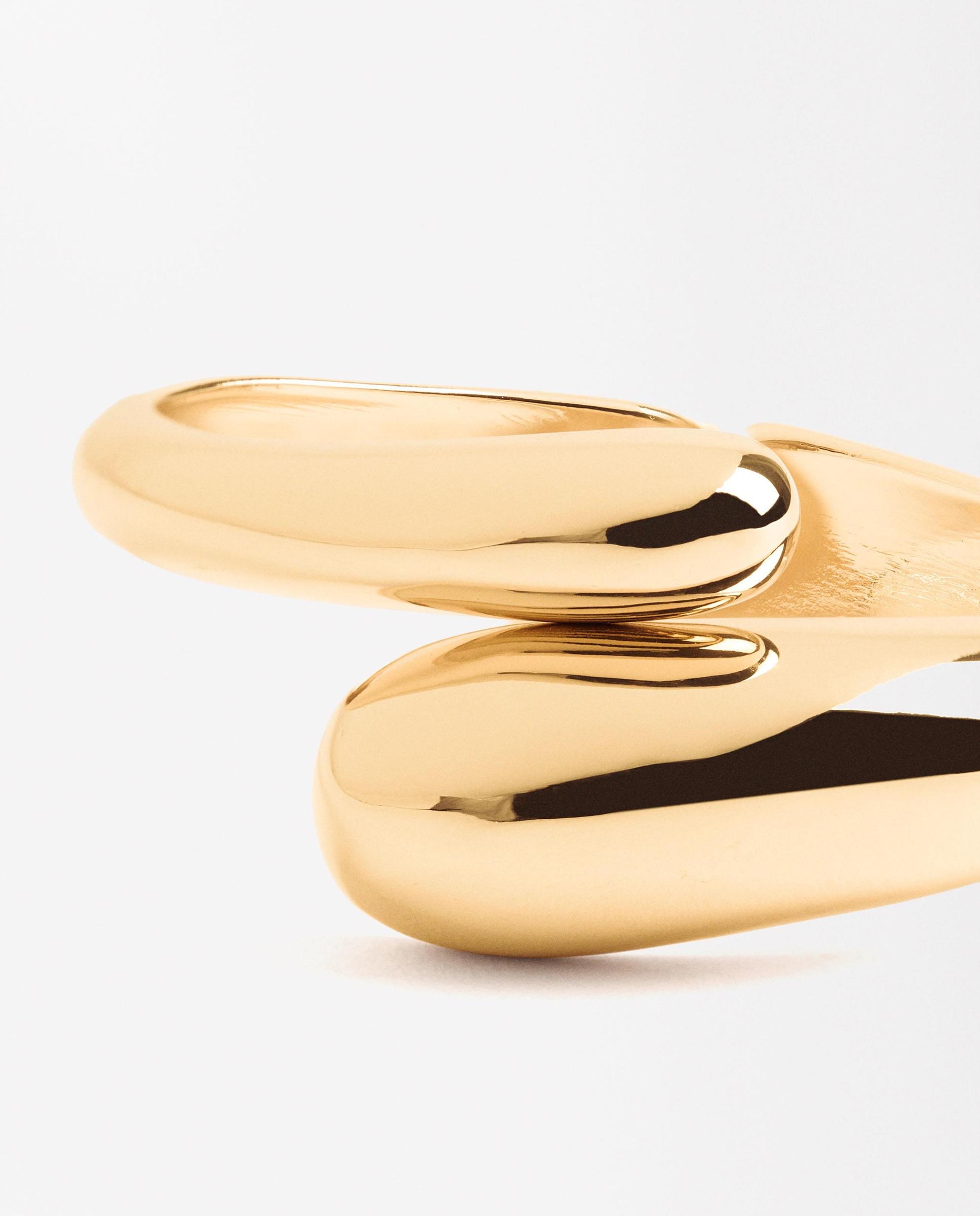 Pulsera rígida entrelazada en dorado - Parfois - Oro Oro-2