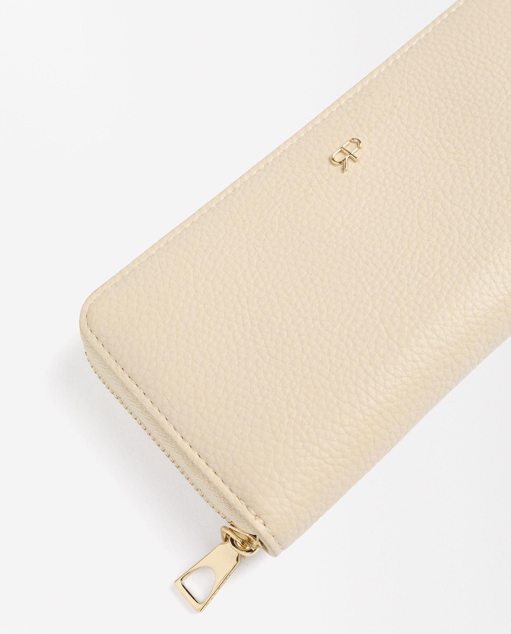 Cartera de mujer grande con cierre de cremallera en liso - Parfois - Natural Natural-2