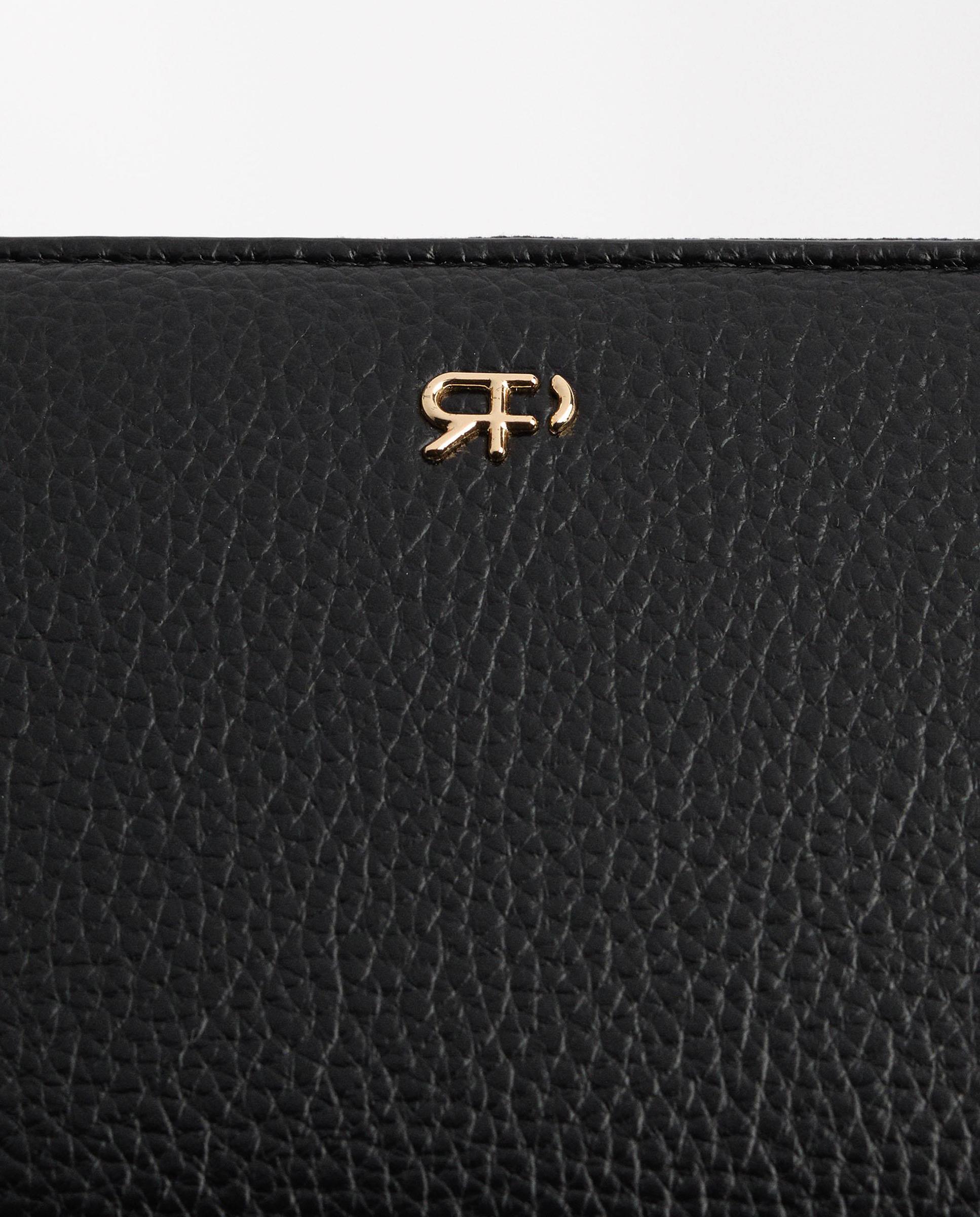 Cartera de mujer grande con cierre de cremallera en liso - Parfois - Negro Negro-2