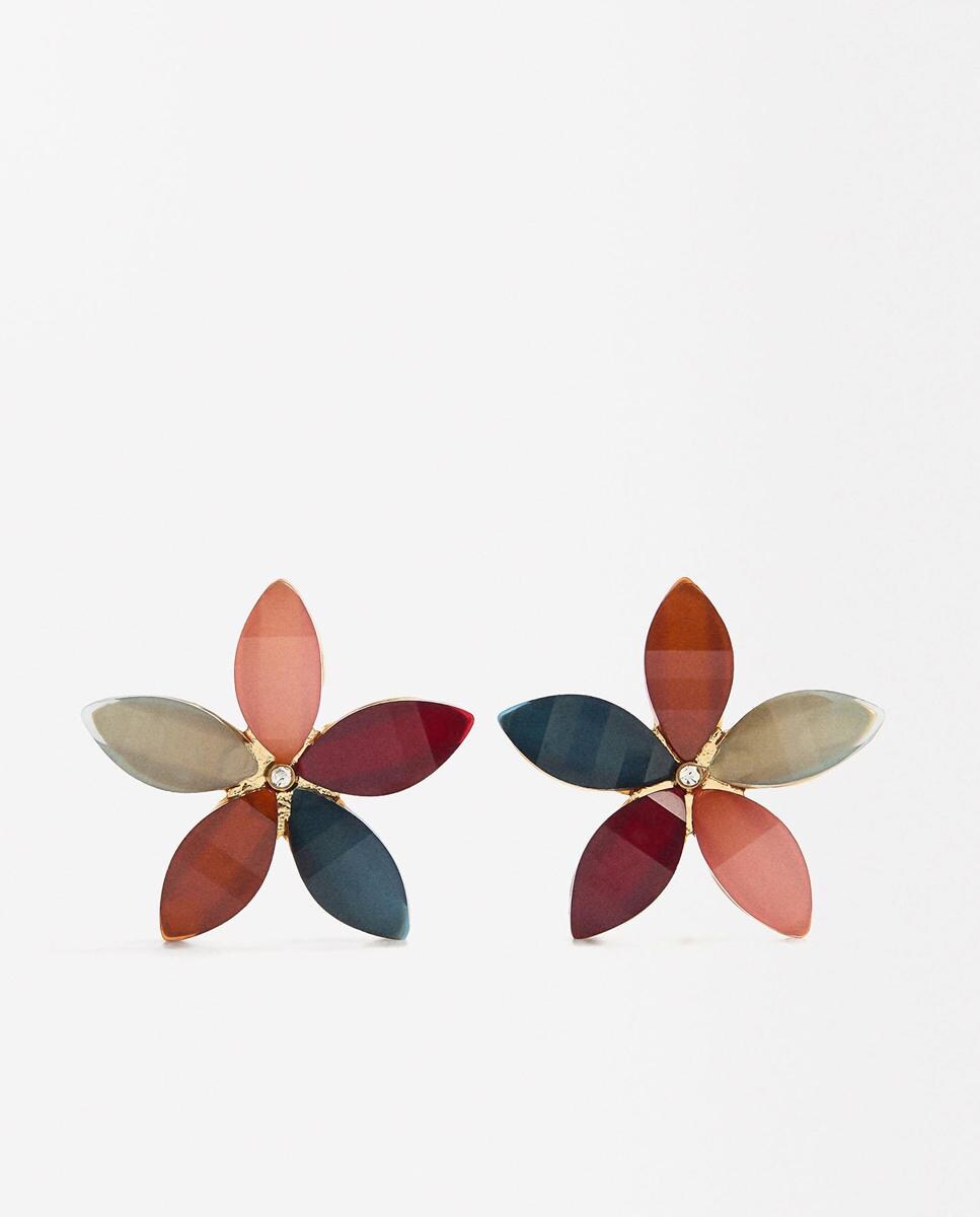 Pendientes con forma de flor en varios colores Multicolor-1
