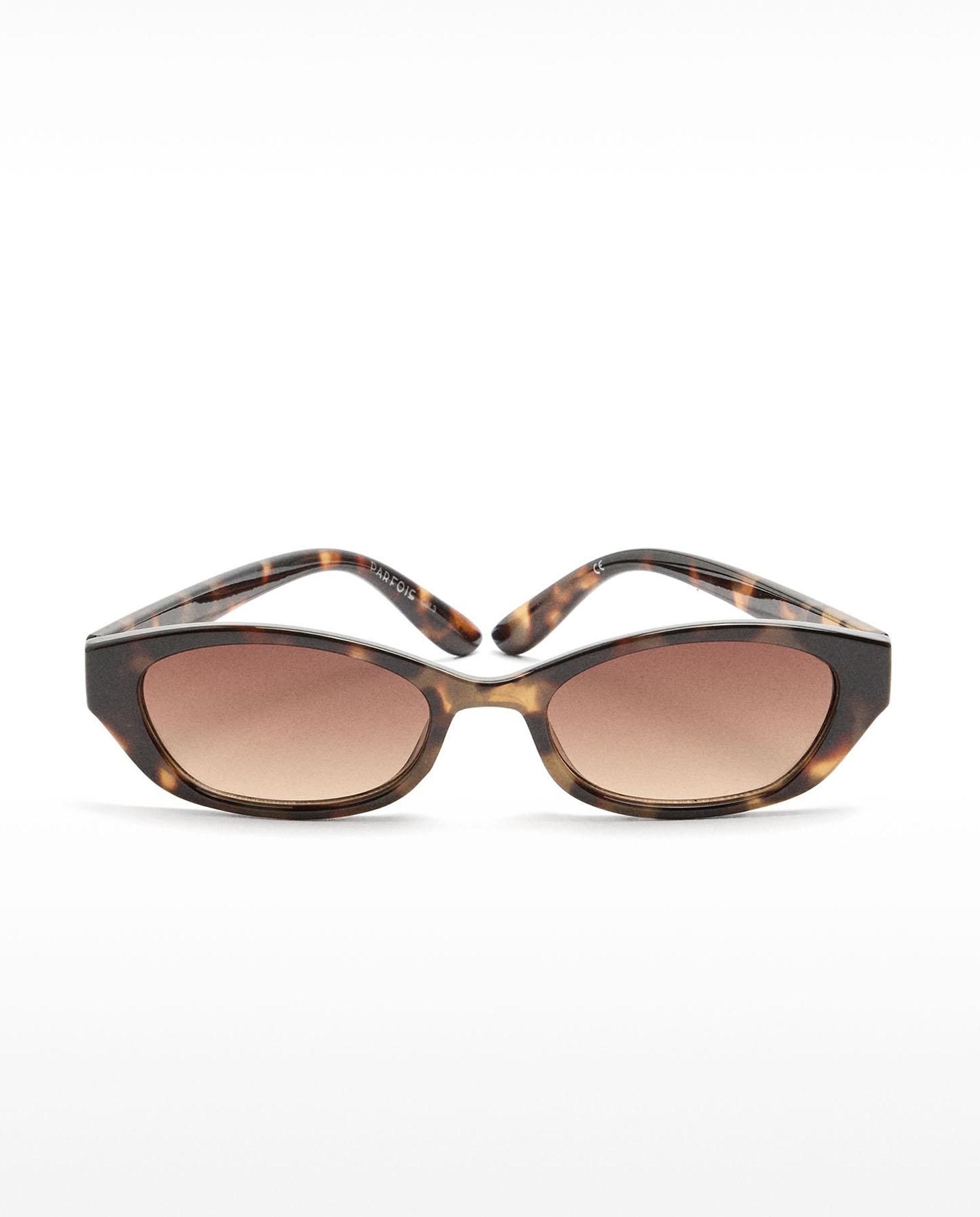 Gafas de sol de mujer con protección uv y forma geométrica en liso - Parfois - Marrón Marrón-1
