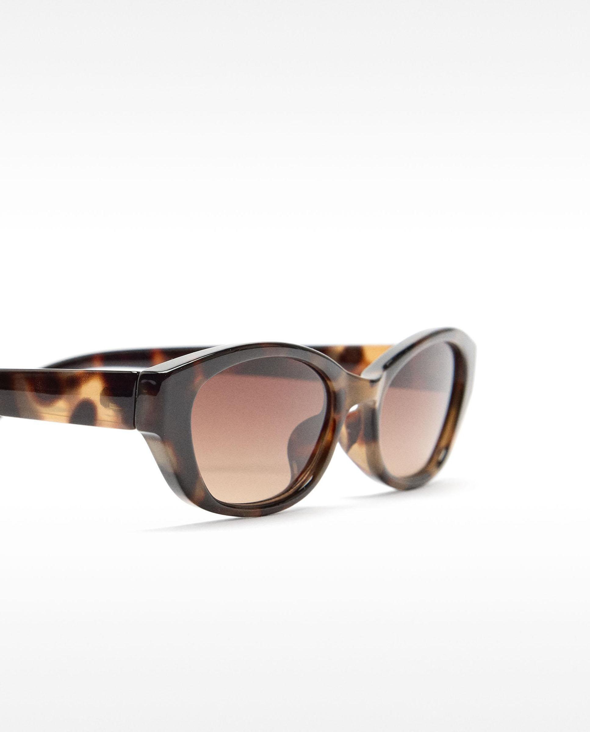 Gafas de sol de mujer con protección uv y forma geométrica en liso - Parfois - Marrón Marrón-4