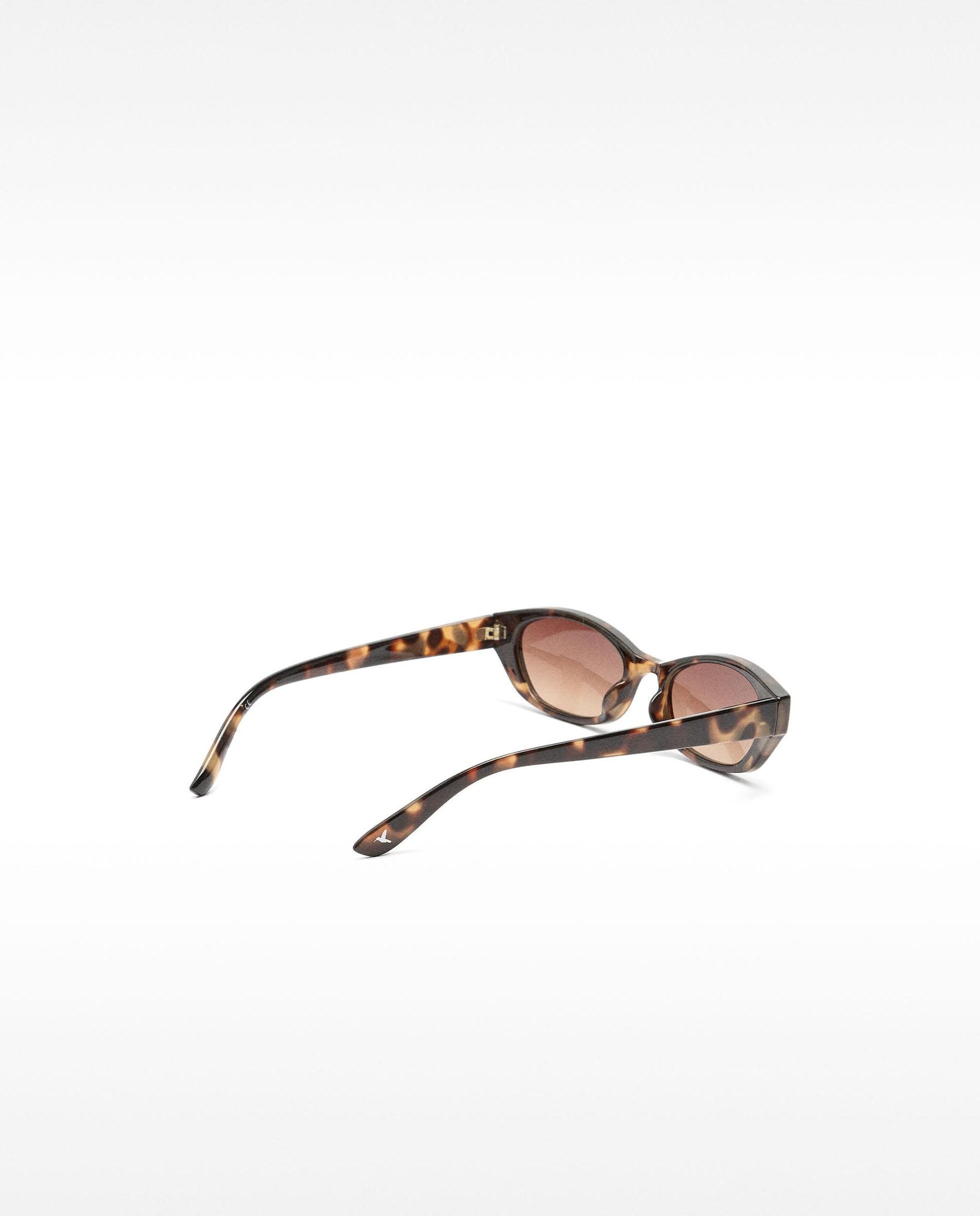 Gafas de sol de mujer con protección uv y forma geométrica en liso - Parfois - Marrón Marrón-3