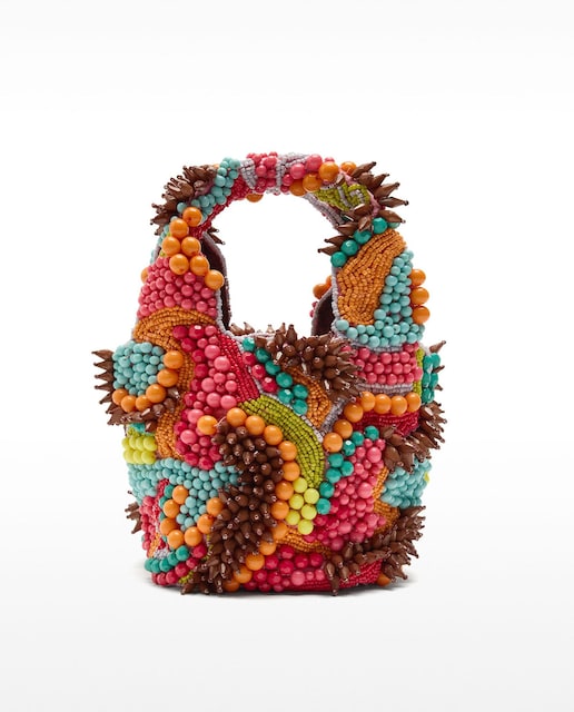 Imagen 0 de Bolso de fiesta convertible a bandolera con cuentas