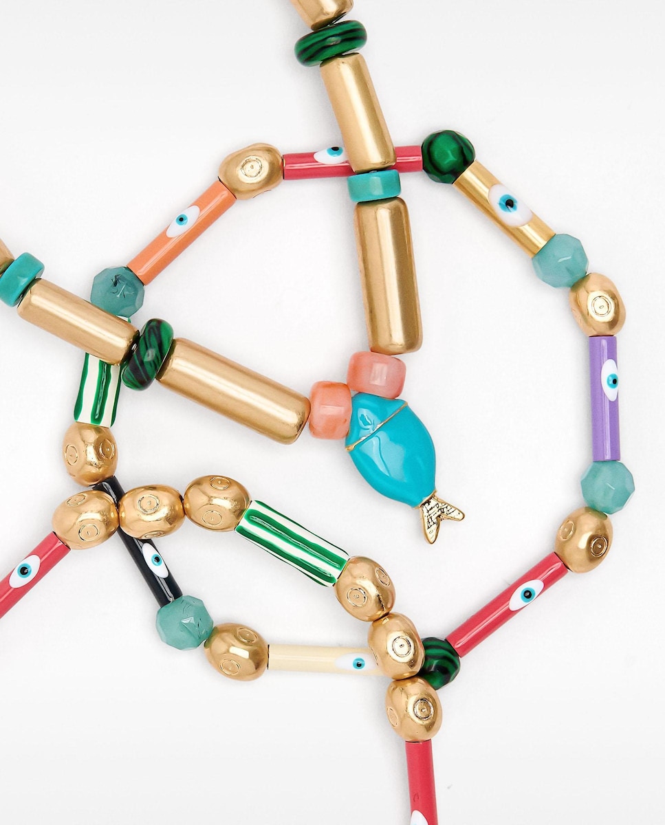 Pack de pulseras elásticas con abalorio de peces en varios colores Multicolor-3