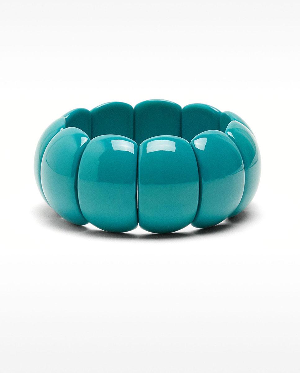 Pulsera elástica redondeada con abalorios