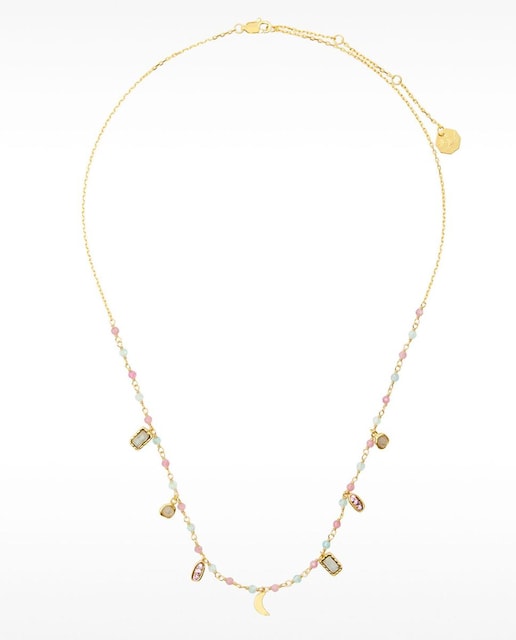 Imagen 0 de Collar de plata de ley con piedras y circonitas