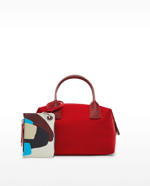 Imagen 0 de Bolso de mano estilo tote convertible a bandolera con cierre de cremallera y monedero extraíble