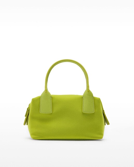 Imagen 0 de Bolso de mano estilo tote convertible a bandolera con cierre de cremallera en liso