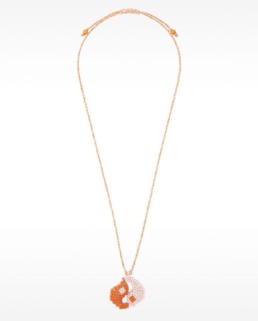 Imagen 0 de Collar largo con abalorio de yin y yang