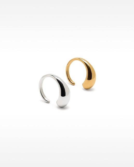 Imagen 0 de Pack de anillos de acero inoxidable abiertos en liso