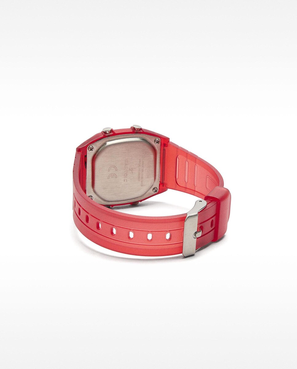 Reloj de mujer Parfois digital con hebilla Rojo-3