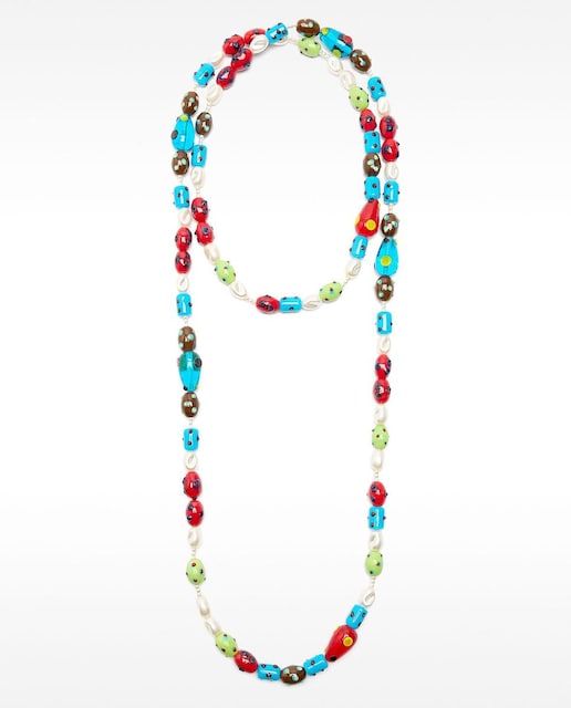 Imagen 0 de Collar largo con cuentas y abalorios