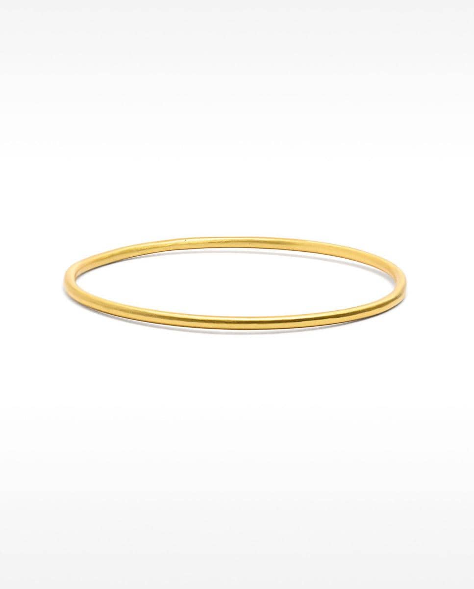 Pulsera rígida lisa en dorado Oro-1